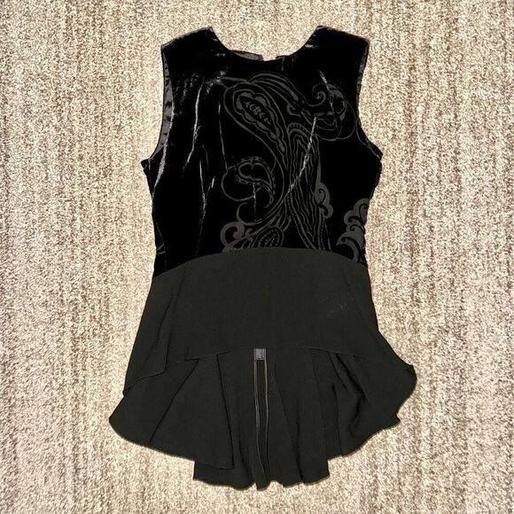 Elie Tahari Womens Silk Velvet Sleeveless Mini Sheath Dress in Black Size Medium - Picture 3 of 10